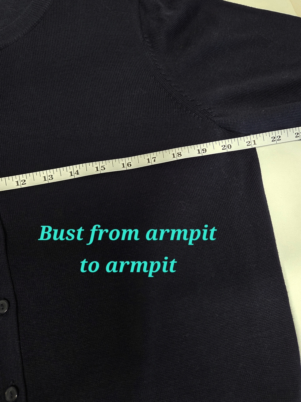 croft & barrow navy button-front crew cardigan - Picture 5 of 11